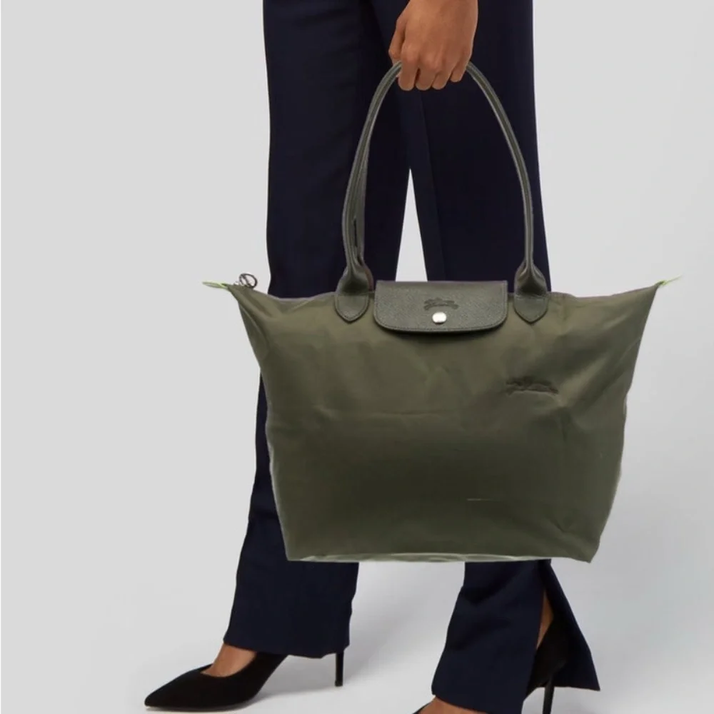 Longchamp Green Nylon Tote Bag - Picture 4 of 9